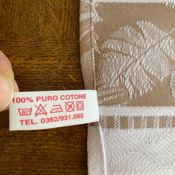 Italian 100% cotton large dish towel. Made in Italy. - Picture 6 of 7